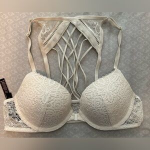 Victorias Secret very sexy white lace push up bra